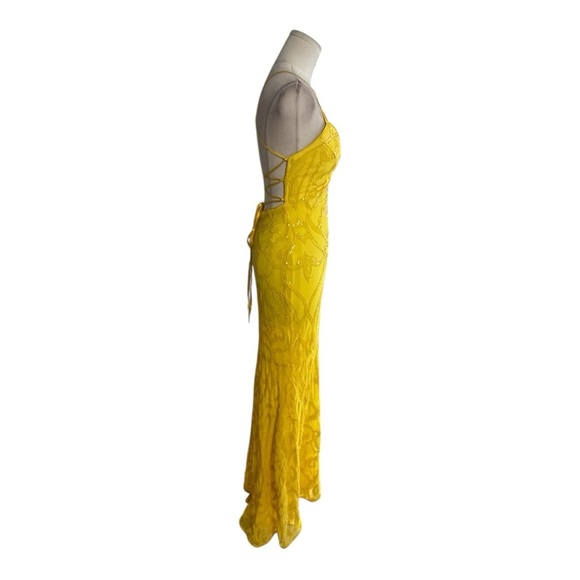 Lulu's Perfect Enchantment Yellow Sequin Lace-Up
Mermaid Maxi Dress Gown Size XS - Picture 7 of 13
